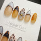Timed Offer 4 For 3) Handmade Press On Leopard Princess Gel Acrylic Nails