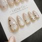 Timed Offer 4 For 3) Handmade Press On Cosmic Dew Gel Acrylic Nails