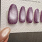 Timed Offer 4 For 3) Handmade Press On Mystic Mauve Cat Eye Gel Nails