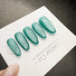 Timed Offer 4 For 3) Handmade Press On Frozen Mint Cat Eye Gel Nails