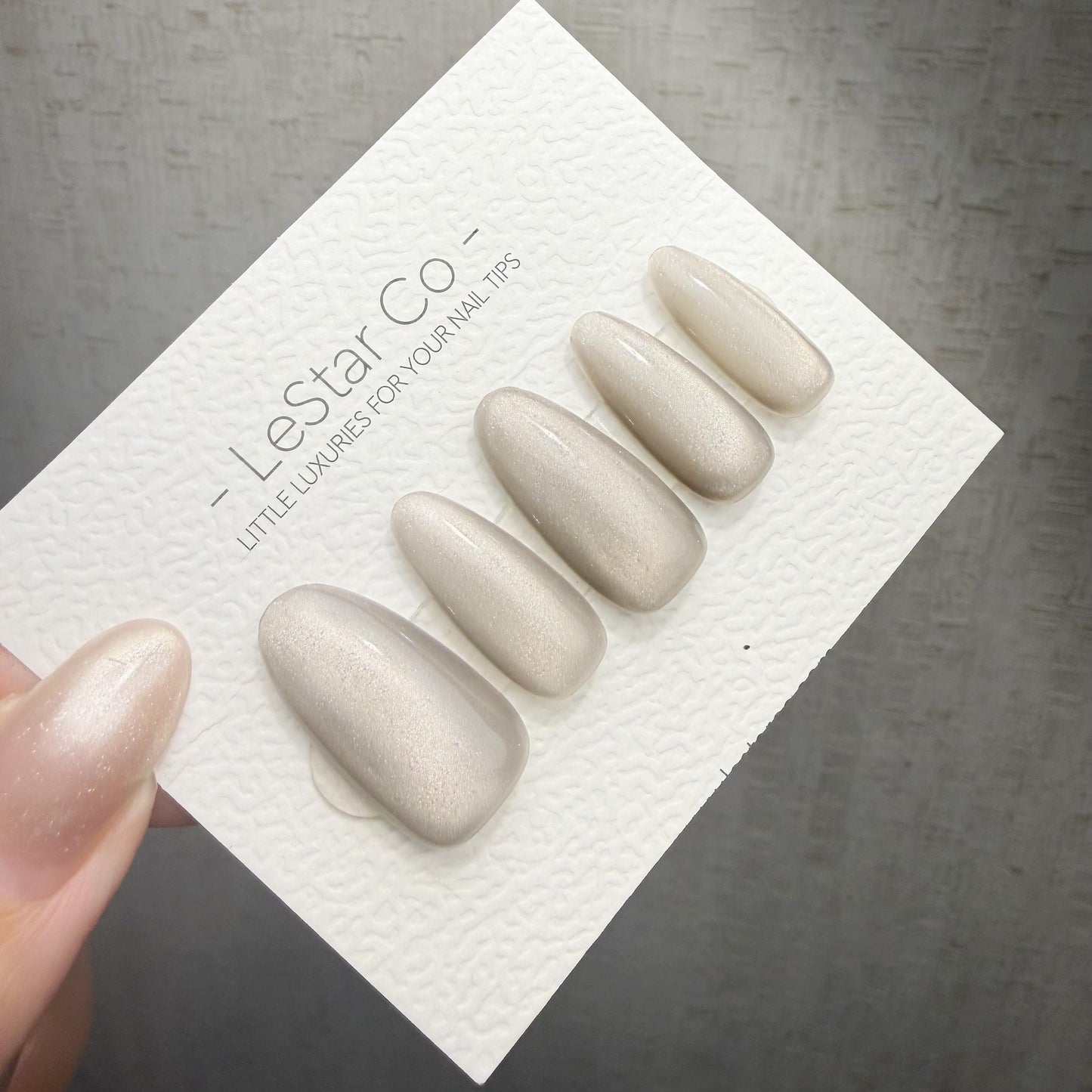 Handmade Lunar Satin Cat Eye Gel Press On Nails – Reusable, Customizable Manicure
