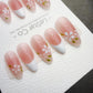 Timed Offer 4 For 3) Handmade Press On Spring Petals Gel Acrylic Nails