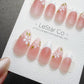Timed Offer 4 For 3) Handmade Press On Spring Petals Gel Acrylic Nails