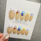 Timed Offer 4 For 3) Handmade Press On Fruit Market Gel Acrylic Nails