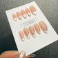 Timed Offer 4 For 3) Handmade Press On Silver Veil Cat Eye Gel Nails