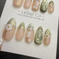 Timed Offer 4 For 3) Handmade Press On Fresh Dewdrop Gel Acrylic Nails
