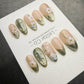 Timed Offer 4 For 3) Handmade Press On Fresh Dewdrop Gel Acrylic Nails