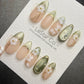 Timed Offer 4 For 3) Handmade Press On Fresh Dewdrop Gel Acrylic Nails