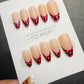 Timed Offer 4 For 3) Handmade Press On Retro Dot Gel Acrylic Nails