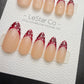 Timed Offer 4 For 3) Handmade Press On Retro Dot Gel Acrylic Nails