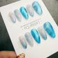 Timed Offer 4 For 3) Handmade Press On Crystal Wings Gel Acrylic Nails