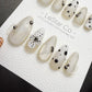 Timed Offer 4 For 3) Handmade Press On Paris Noir Gel Acrylic Nails
