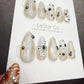 Timed Offer 4 For 3) Handmade Press On Paris Noir Gel Acrylic Nails