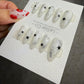 Handmade Frosted Cosmos Press On Nails – Gel Acrylic Manicure