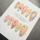 Timed Offer 4 For 3) Handmade Press On Summer Shore Gel Acrylic Nails