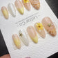 Timed Offer 4 For 3) Handmade Press On Shell & Sunshine Gel Acrylic Nails