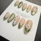 Timed Offer 4 For 3) Handmade Press On Fresh Dewdrop Gel Acrylic Nails