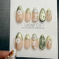 Timed Offer 4 For 3) Handmade Press On Fresh Dewdrop Gel Acrylic Nails