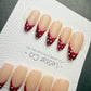 Timed Offer 4 For 3) Handmade Press On Retro Dot Gel Acrylic Nails