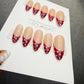 Timed Offer 4 For 3) Handmade Press On Retro Dot Gel Acrylic Nails