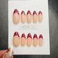Timed Offer 4 For 3) Handmade Press On Retro Dot Gel Acrylic Nails