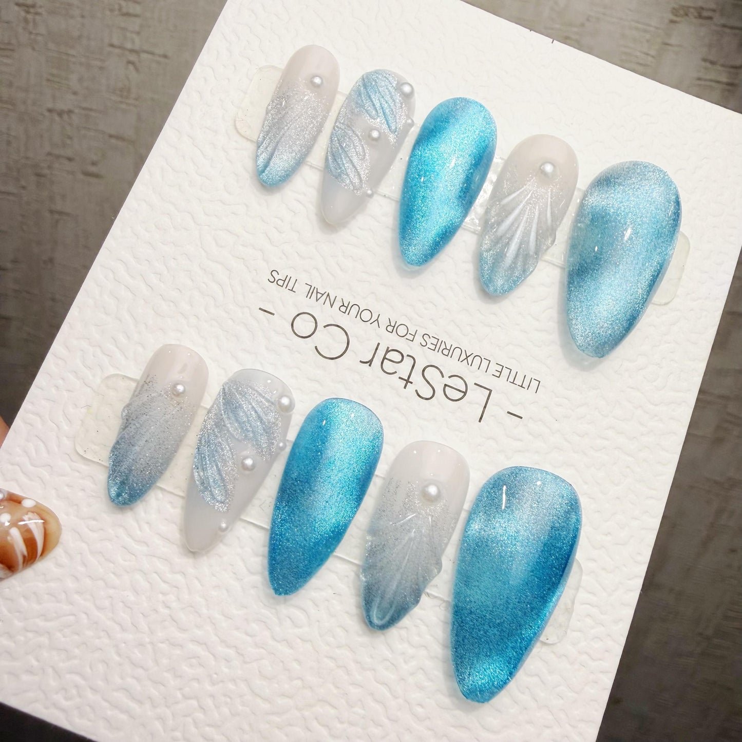 Timed Offer 4 For 3) Handmade Press On Crystal Wings Gel Acrylic Nails