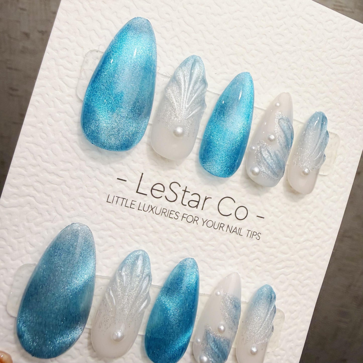 Timed Offer 4 For 3) Handmade Press On Crystal Wings Gel Acrylic Nails
