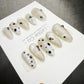 Timed Offer 4 For 3) Handmade Press On Paris Noir Gel Acrylic Nails