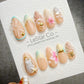 Timed Offer 4 For 3) Handmade Press On Summer Shore Gel Acrylic Nails