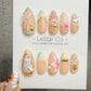 Timed Offer 4 For 3) Handmade Press On Summer Shore Gel Acrylic Nails
