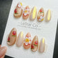 Handmade Strawberry Glow Gel Press On Nails – Sparkle Blue Manicure