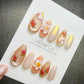 Handmade Strawberry Glow Gel Press On Nails – Sparkle Blue Manicure