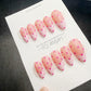 Timed Offer 4 For 3) Handmade Press On Bubblegum Dots Gel Acrylic Nails