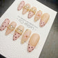 Timed Offer 4 For 3) Handmade Press On Blush Jewel Gel Acrylic Nails