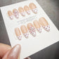 Timed Offer 4 For 3) Handmade Press On Dotted Blossom Gel Acrylic Nails