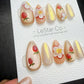 Handmade Strawberry Glow Gel Press On Nails – Sparkle Blue Manicure