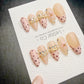 Timed Offer 4 For 3) Handmade Press On Blush Jewel Gel Acrylic Nails