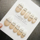 Timed Offer 4 For 3) Handmade Press On Silver Halo 3D Effect Gel Nails