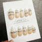 Timed Offer 4 For 3) Handmade Press On Silver Halo 3D Effect Gel Nails