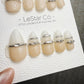 Timed Offer 4 For 3) Handmade Press On Silver Halo 3D Effect Gel Nails