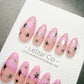 Timed Offer 4 For 3) Handmade Press On Pink Supernova Gel Nails