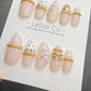 Timed Offer 4 For 3) Handmade Press On Parisian Bow Gel Acrylic Nails