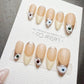 Timed Offer 4 For 3) Handmade Press On Mystic Eyes Gel Acrylic Nails