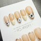 Timed Offer 4 For 3) Handmade Press On Mystic Eyes Gel Acrylic Nails