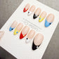 Timed Offer 4 For 3) Handmade Press On Happy Dots Gel Acrylic Nails