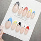 Timed Offer 4 For 3) Handmade Press On Happy Dots Gel Acrylic Nails