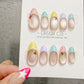 4 for 3 timed offer Cherry Confetti Press On Nails, Pastel Pink and Mint French Tips, Cherries and Polka Dots, Almond