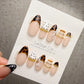 4 for 3 timed offer Tortoise Butterfly Bijou Press On Nails, Tortoiseshell French Tips, Butterfly and Gold Accents