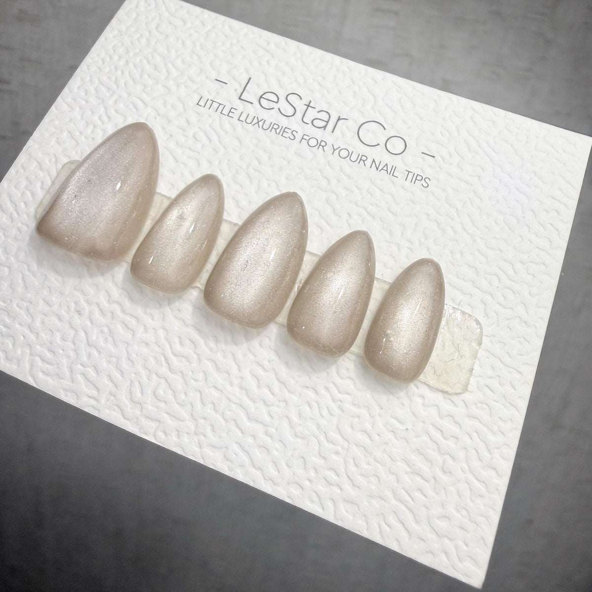 4 for 3 timed offer Champagne Haze Press On Nails, Champagne Taupe Shimmer