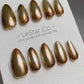 Reusable My Cure Gold Ombre| Premium Press on Nails Gel | Fake Nails | Cute Fun Colorful Gel Nail Artist faux nails TMR411